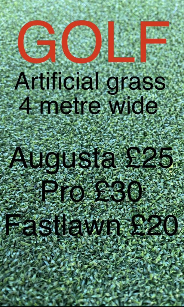 Artificial grass lawn golf putting Green outdoor patio paving decking 