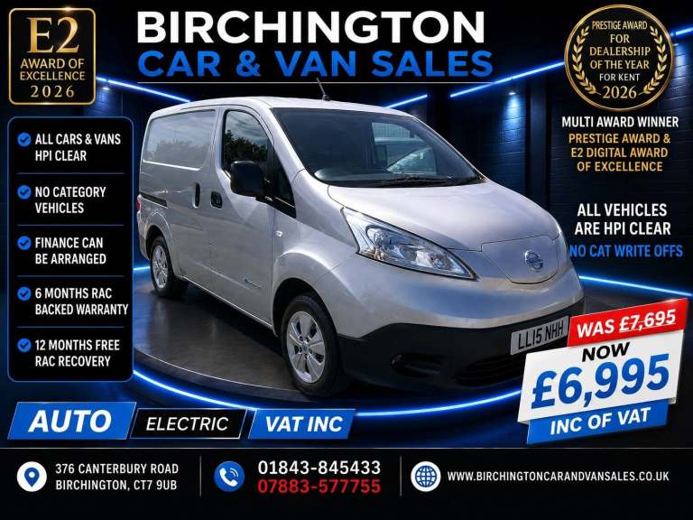 2015 Nissan e-NV200 TEKNA VAN **24750 MILES** ((AUTOMATIC)) AUTO SATNAV ELECTRIC VGC LOW MILES PA...