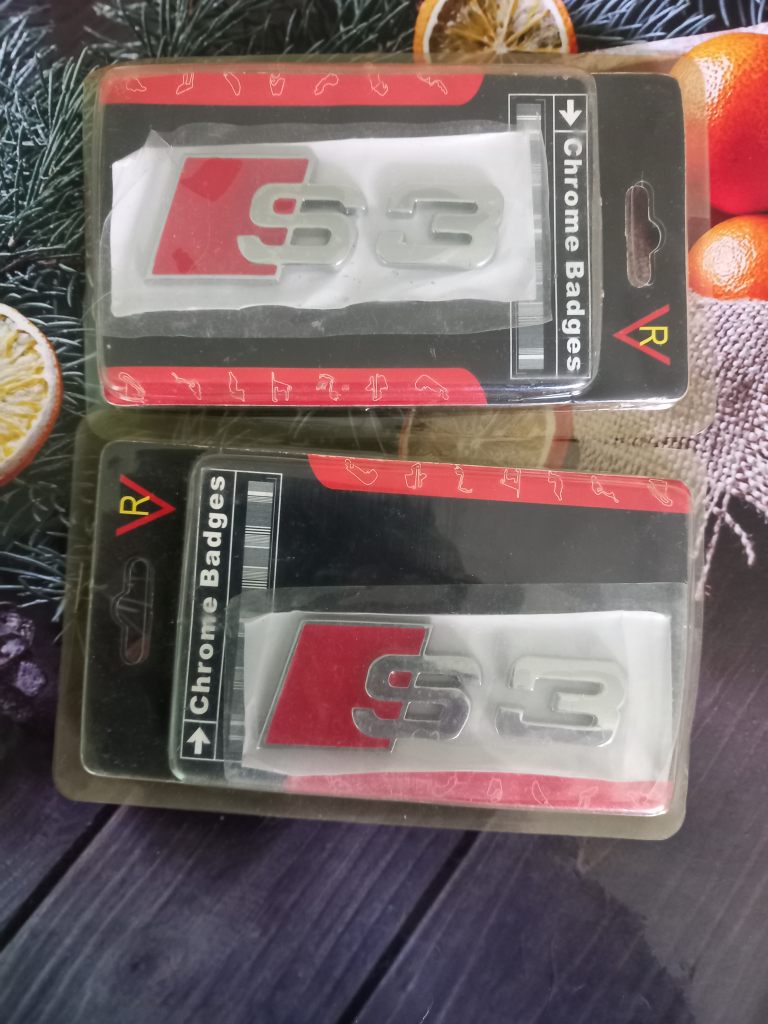 Audi S3 chrome badges 