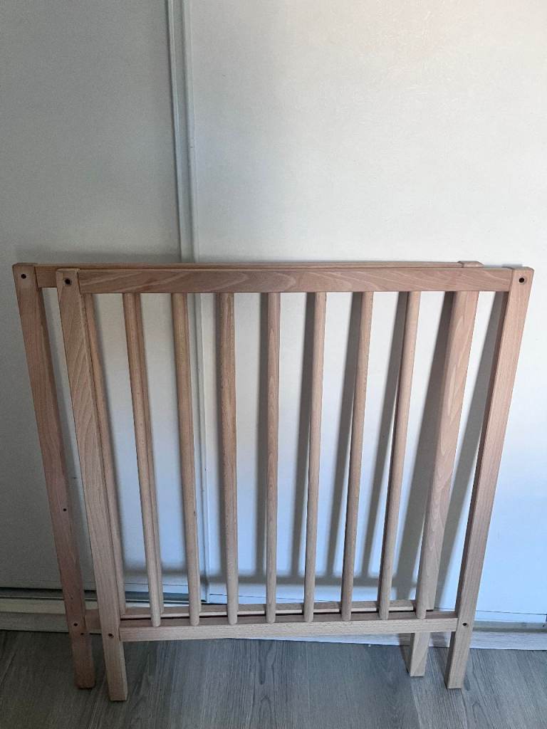 IKEA Wooden Baby Crib & Mother Nurture Eco Fibre Mattress