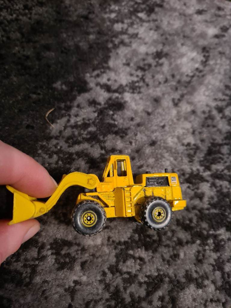Hot Wheels Yellow Front Loader Die-Cast Toy – Good Condition