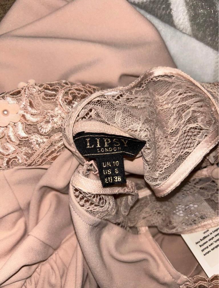 Size 10 prom/bridesmaid dress pink/nude 