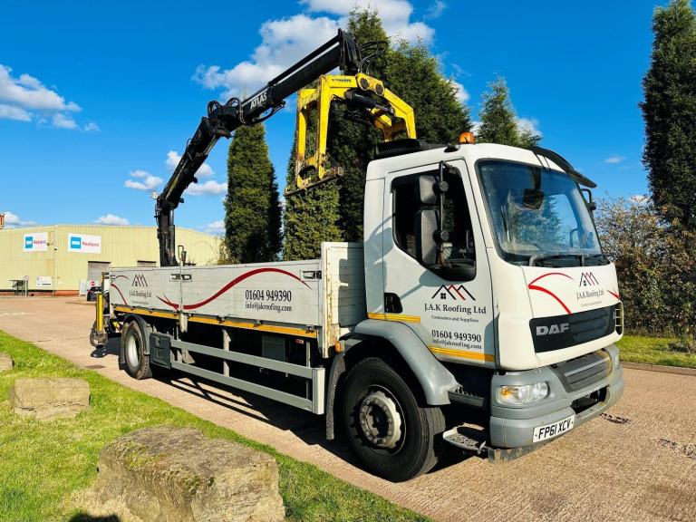 DAF LF 55.220 2011 (61) 18 TON, DOUBLE DROPSIDE, ATLAS 92.2 REMOTE CRANE