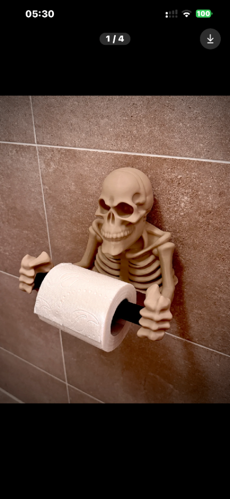 Skeleton Toilet Roll Holder - Novelty Bathroom Accessory