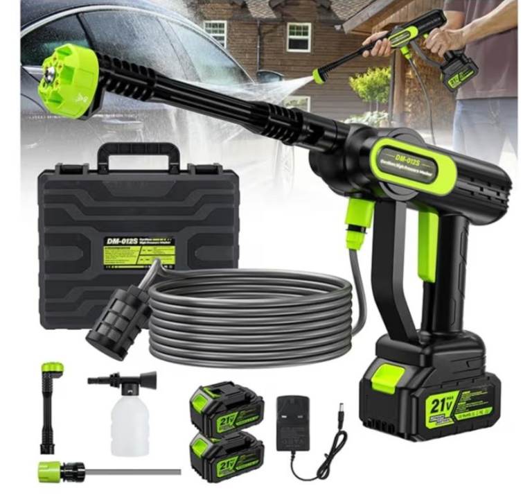 Cordless Portable Pressure Washer with 2 Batteries and Case