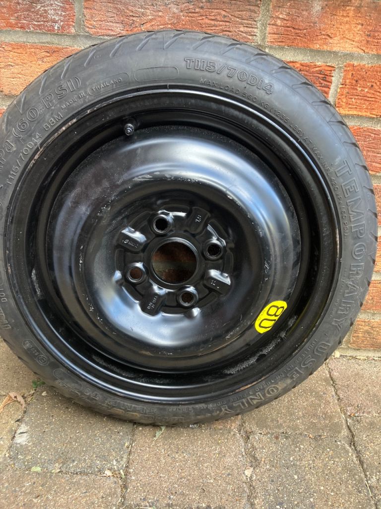 14 inch size any car brand new Tempory Spare Wheel T115/70D14 - Black, Good Condition
