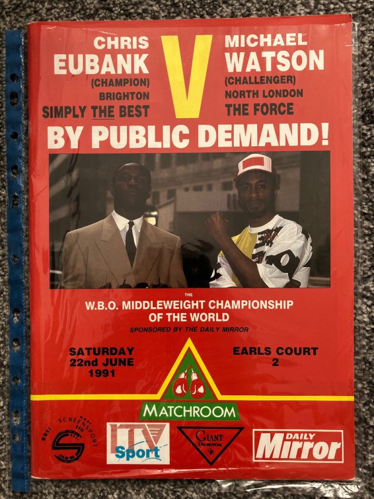 Eubank vs Watson Boxing Program 