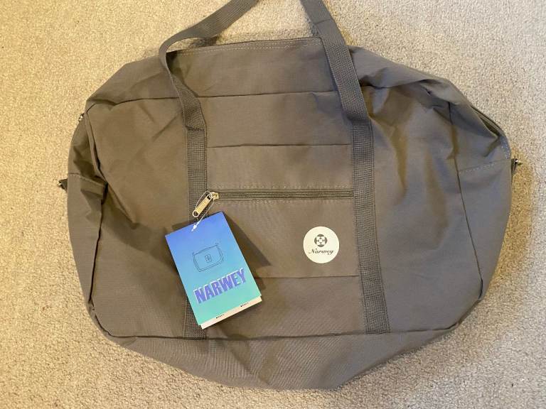 Brand New Grey Duffel Bag / Underseat Cabin Bag - Foldable