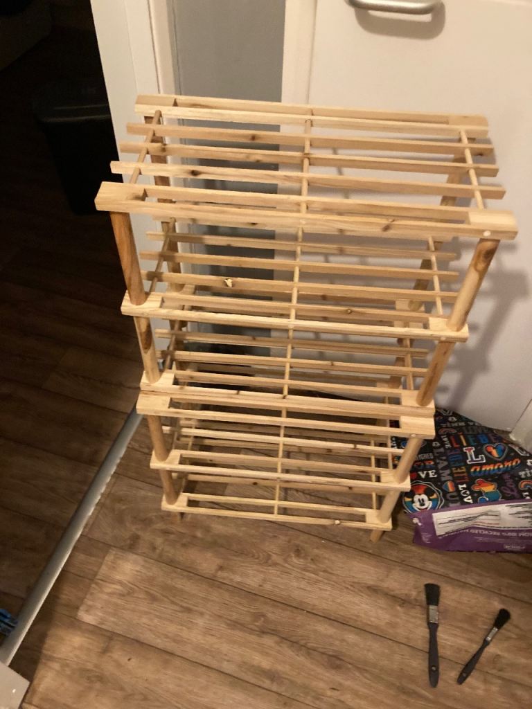 2 shoe racks 