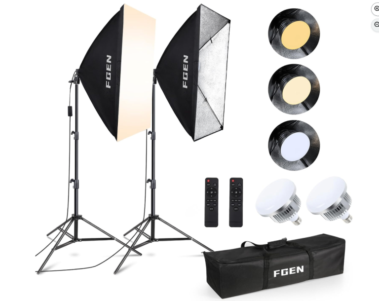 FGEN Photography Softbox Lighting Kit – 85W – Barely Used