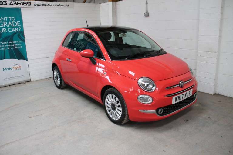2017 Fiat 500 1.2 Lounge Euro 6 (s/s) 3dr HATCHBACK Petrol Manual