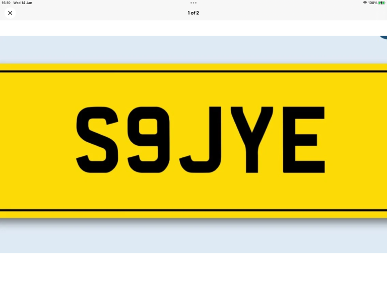 Private reg plate
