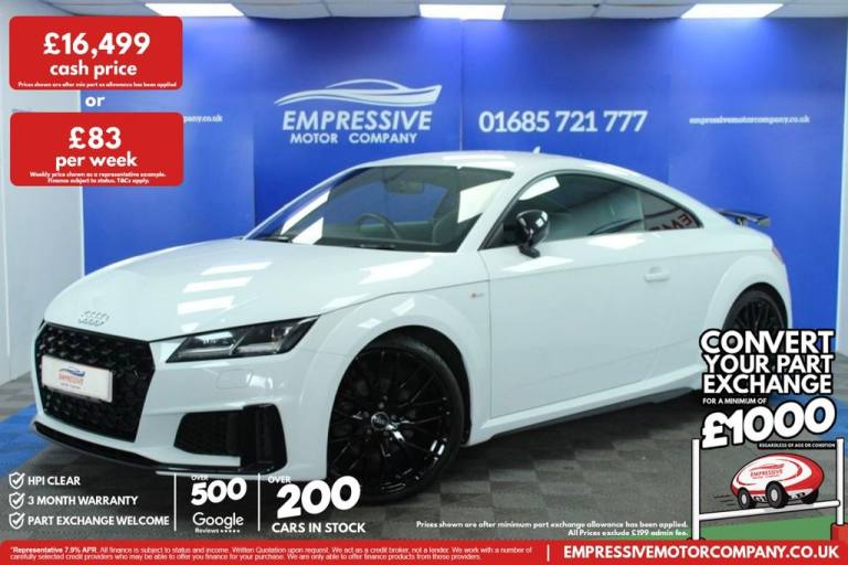 2019 19 AUDI TT 2.0 TFSI 40 BLACK EDITION COUPE 3DR PETROL S TRONIC EURO 6 (S/S)