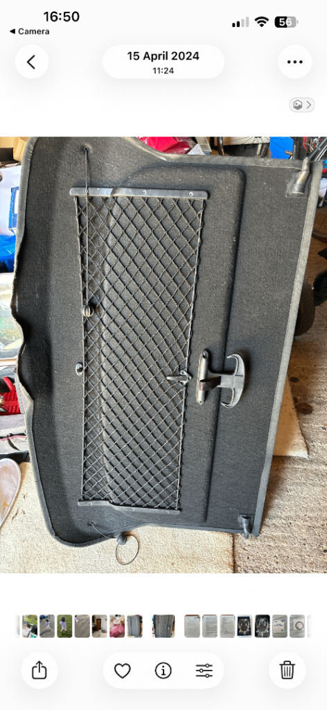 Grey Car Boot Partition / Parcel Shelf