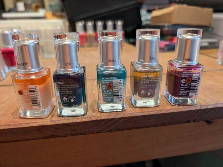 Set of 5 New Nail Polishes - Various Colours