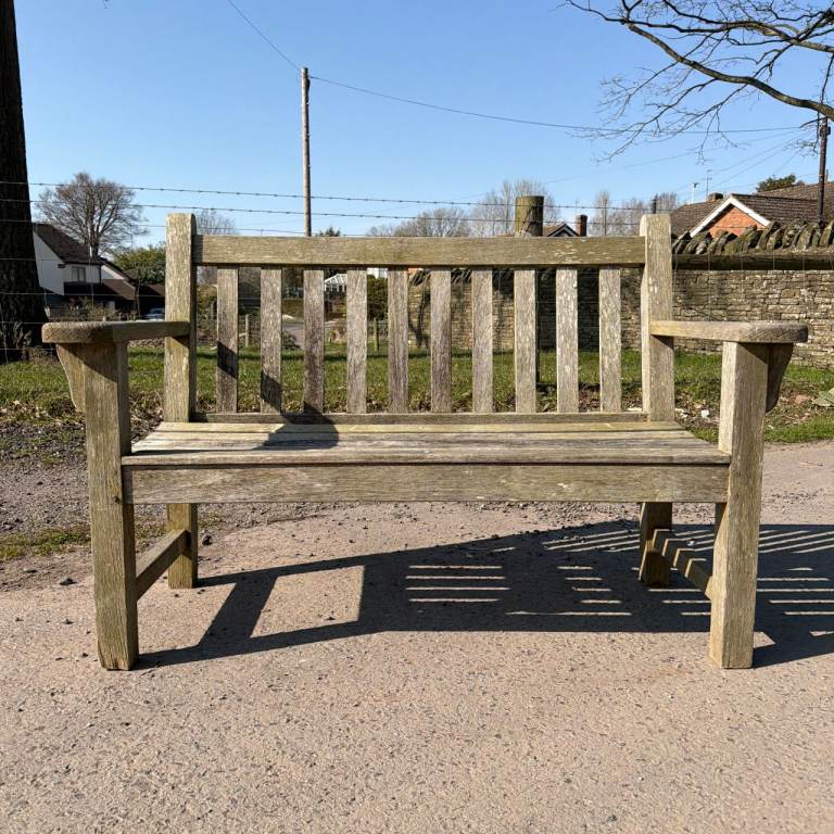 Barlow Tyrie Teak Bench Chunky 2 Seater Garden Seating Outdoor Patio