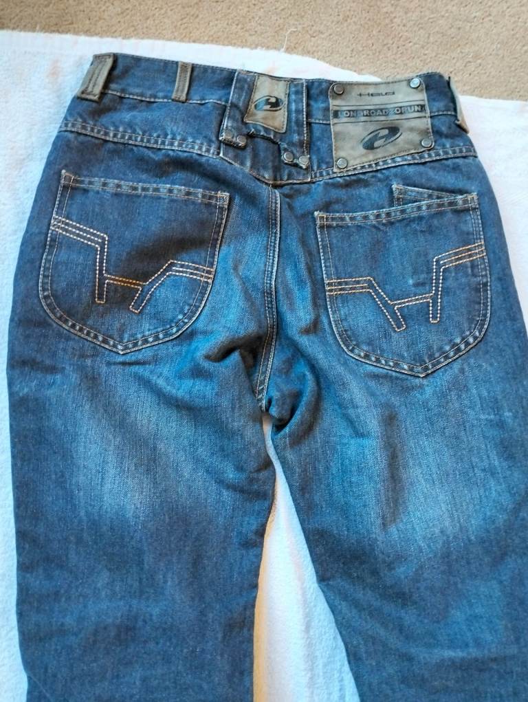 Held Mens Blue Motorcycle Aramid Lined Jeans Trousers Size M W32 L34 D30 Armour