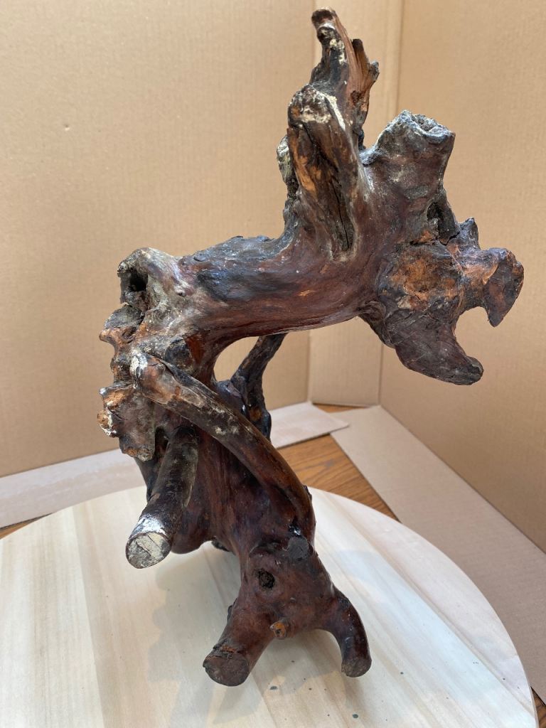 Chinese twisted branch sculpture