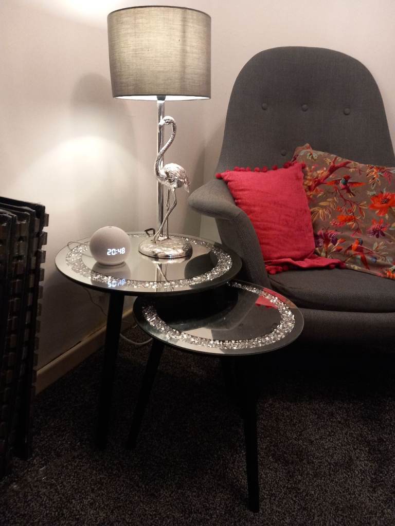 Glass side tables £20