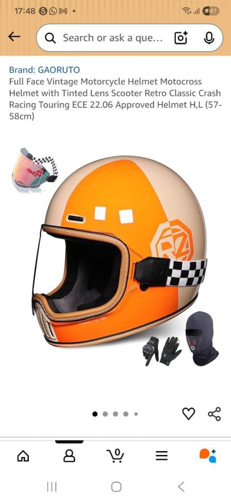 Crash Helmet/ Gloves/ Balaclava 