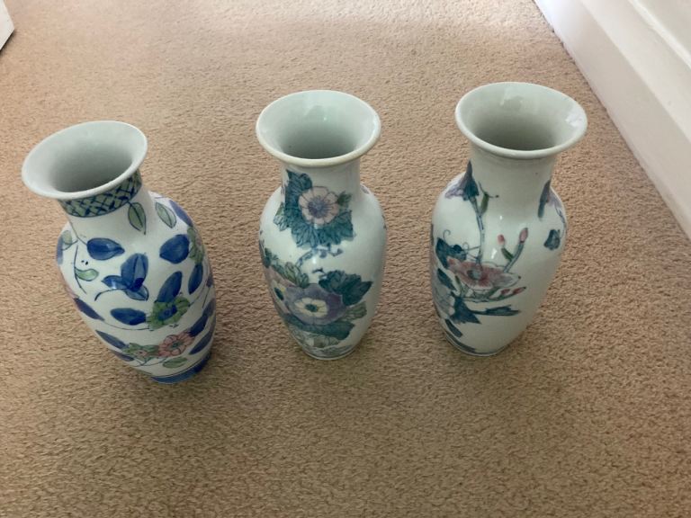 Three ceramic vases