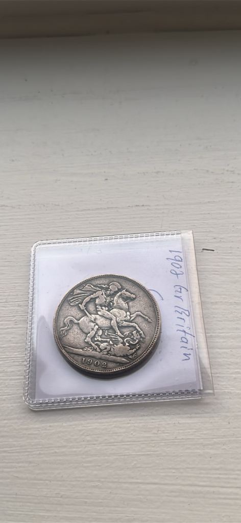 1902 Edward VII Crown Coin - .925 Sterling Silver
