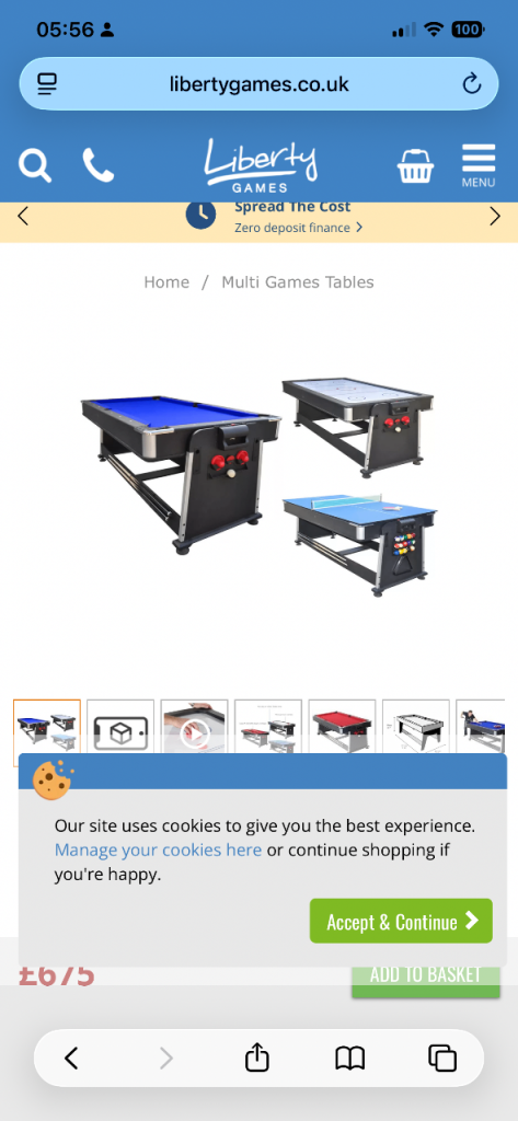 7foot multi games pool table - Sure Shot