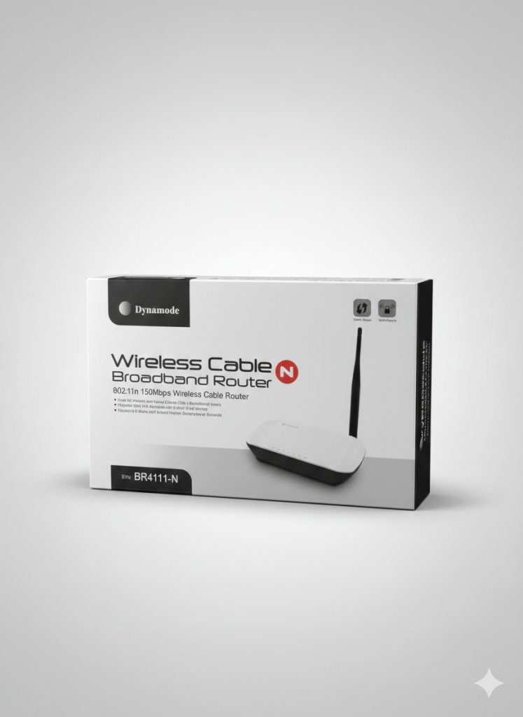 Dynamode BR4111-N 150Mbps Wireless N Broadband Router - 802.11n WiFi, 4-Port Switch, Easy Setup