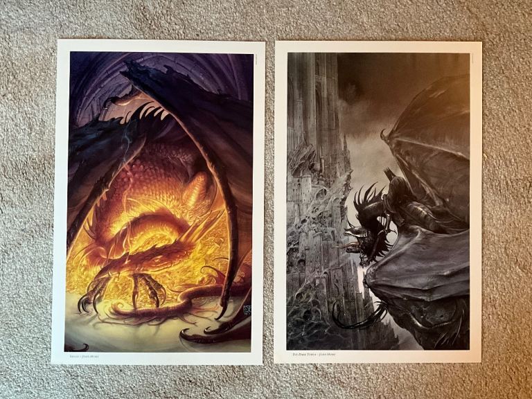 JRR Tolkien poster collection Images of Middle-Earth, 6 paintings by John Howe, 1993. First Edition.
