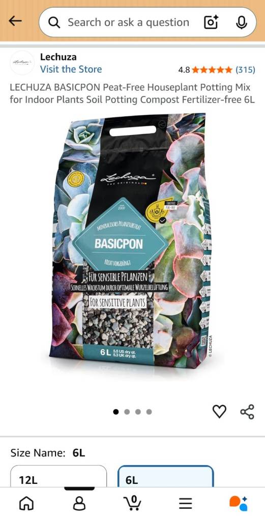 LECHUZA BASICPON Peat-Free Houseplant Potting Mix for Indoor Plants Soil Potting Compost Fertilizer