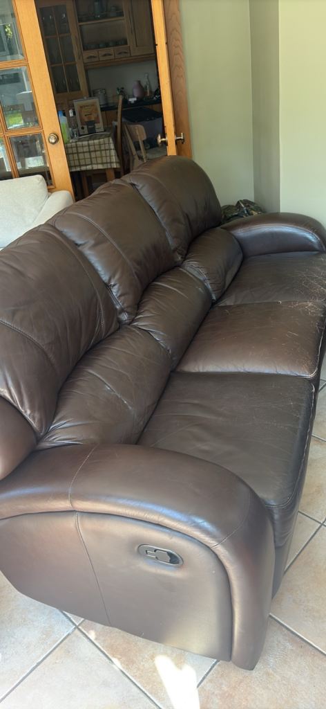 Free leather recliner sofa 