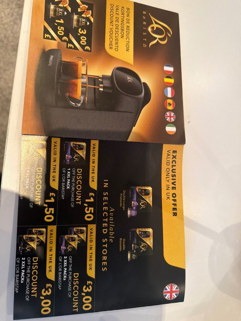 Philips L'OR Barista Capsule Coffee Machine,Double Shot, 1 or 2 Cups, Full Coffee Menu, Black