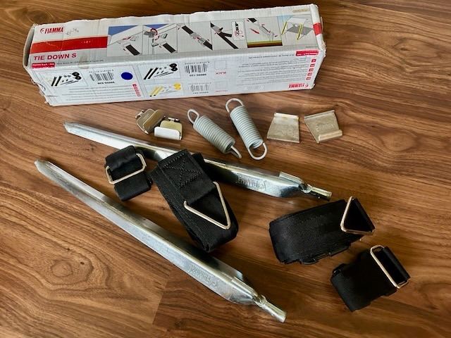 FIAMMA AWNING TIE DOWN KIT TYPE S BLACK FOR F35 F45 F65 CARAVAN MOTORHOME