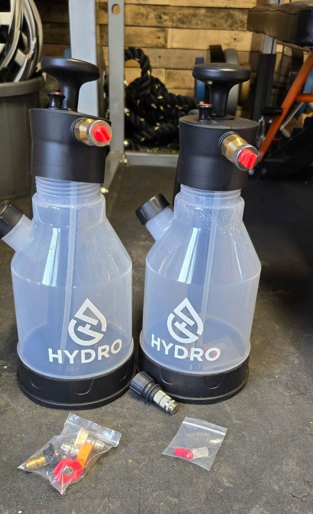 Pair of Hydro spray car wash bottles