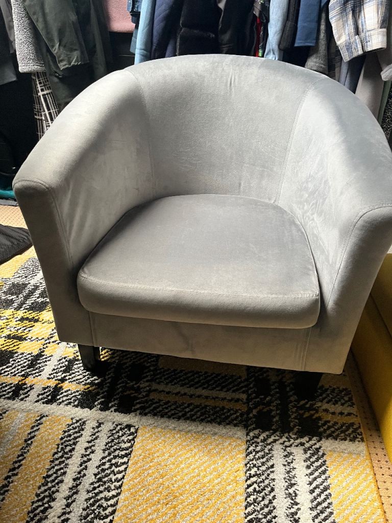 Grey tub chair brand new
