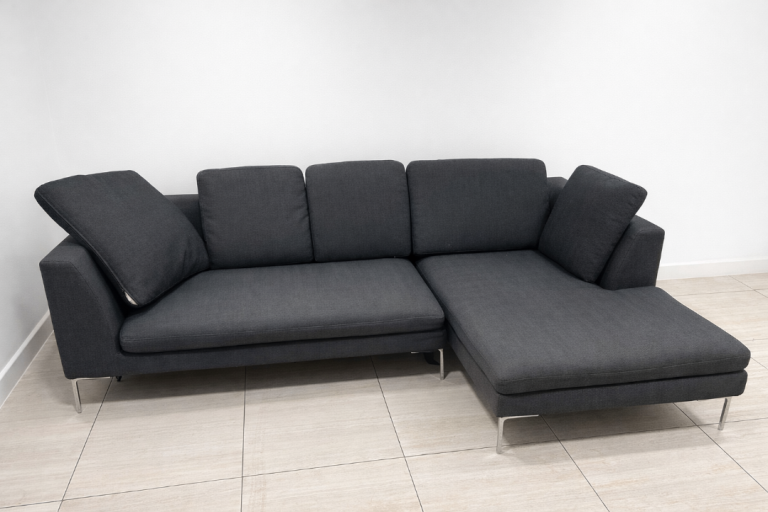 Delivery Available - Modern Blue L Shape Sofa