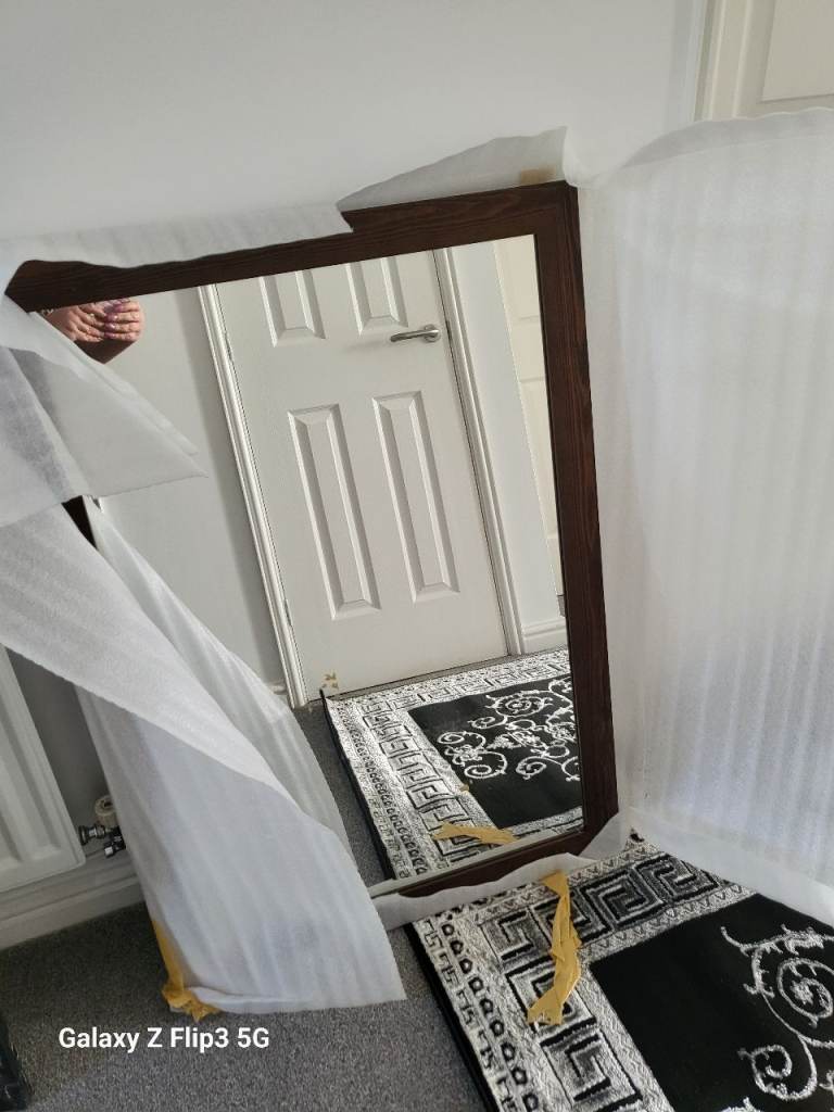 Gorgeous large wooden frame mirror