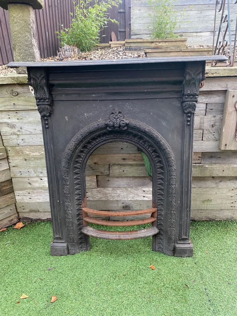 image for Antique Victorian cast iron fireplace 