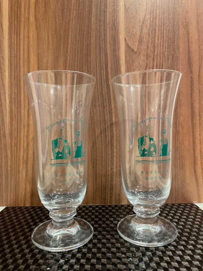 New: Two Raffles Hotel Singapore Sling Glasses
