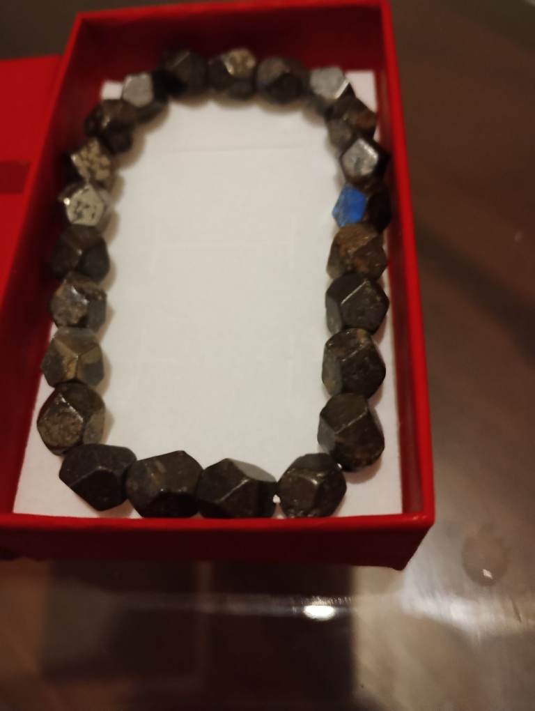 Unisex Pyrite Stone Bracelet 