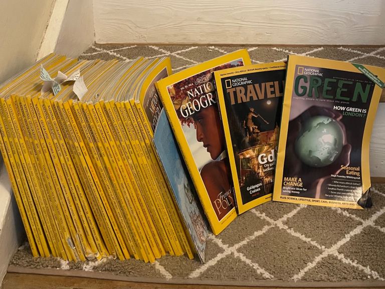 National Geographic magazines
