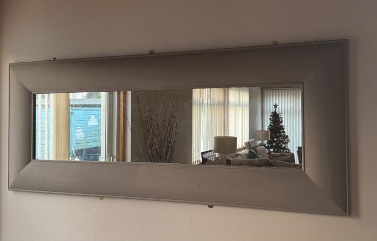 image for Large mirror painted grey 