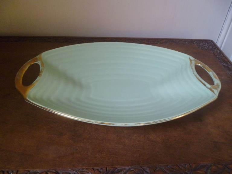 GREEN CROWN DEVON DISH,FROM 1940 / 50'S.