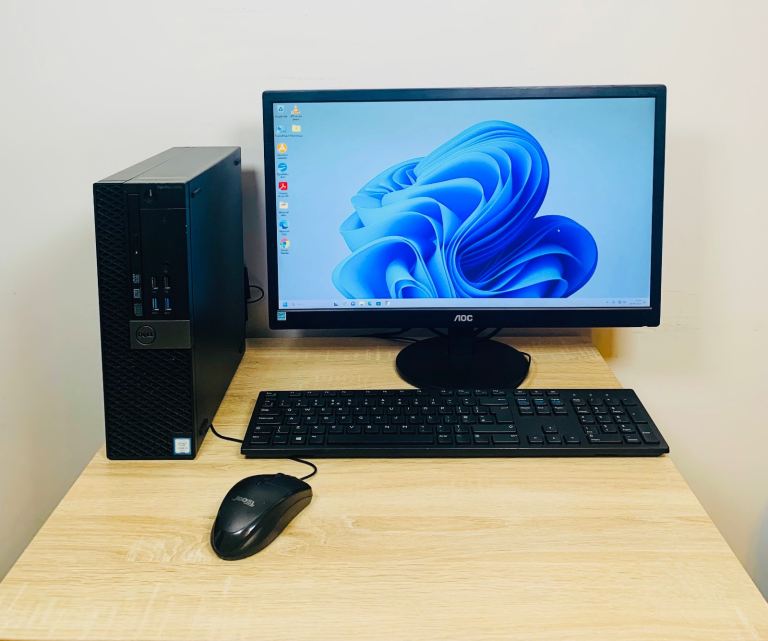 Dell i3 12GB 128GB SSD+ 500GB Ultra Fast Pc Desktop Computer System Win11, Ms office