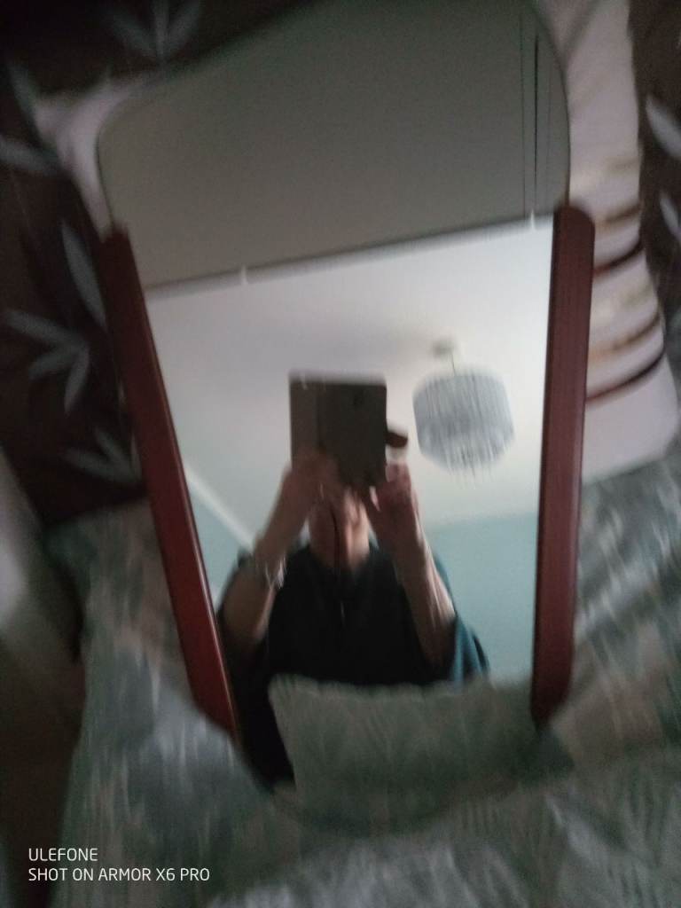 Retro Style Wooden Framed Mirror – Good Condition