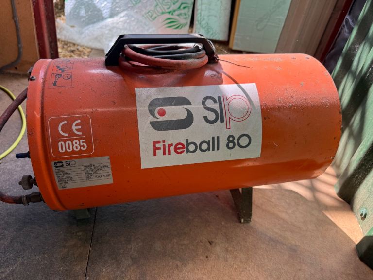 SIP Fireball 80 Gas Heater - Orange, Good Condition