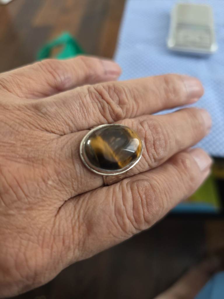 image for Tiger's eyes gemstone ring 