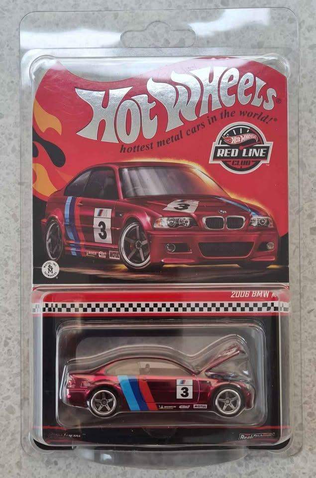 2025 Hot Wheels RLC Redline Club Exclusive 2006 BMW M3 Red