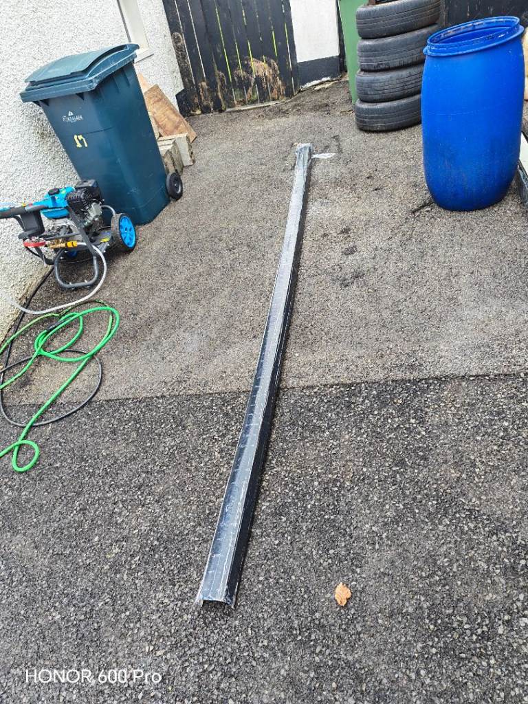 Gutter black 3.5m square BRAND NEW