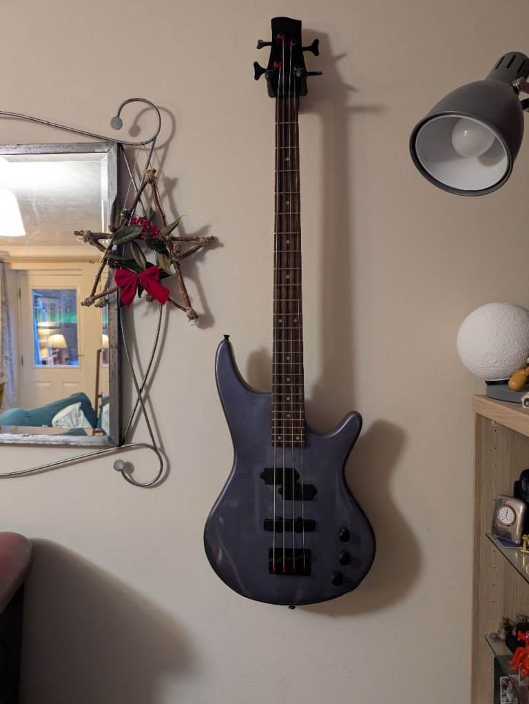 Bass Guitar and Practice Amp